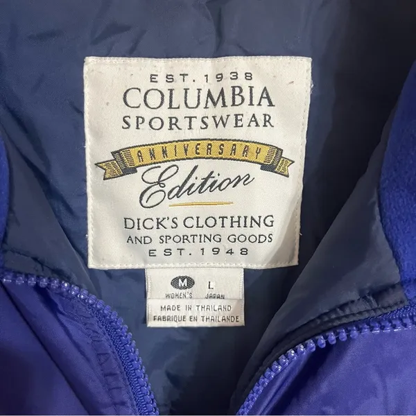 Women's Vintage Columbia X Dicks Sporting Goods Ski Jacket Size‎ Medium Blue - Image 3