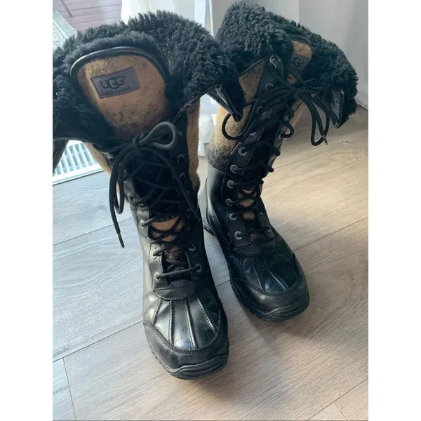 UGG Australia Adirondack Tall Black Brown Ombre size 7 - Image 2