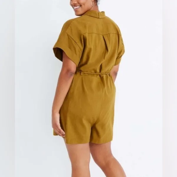 Madewell Safari Romper In Distant Olive Size Extra Small‎ - Image 2
