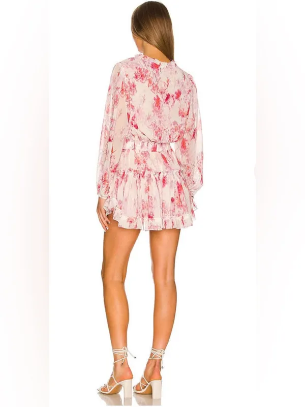 MISA Los Angeles Lorena Dress in Abstract Rose Flora Medium - Image 13