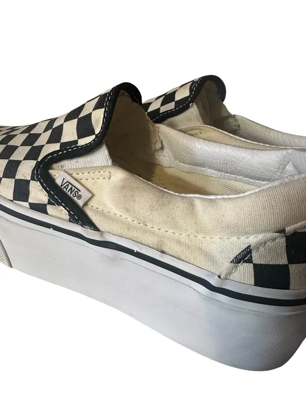 Checkered Vans Slip-On Platform - Image 6