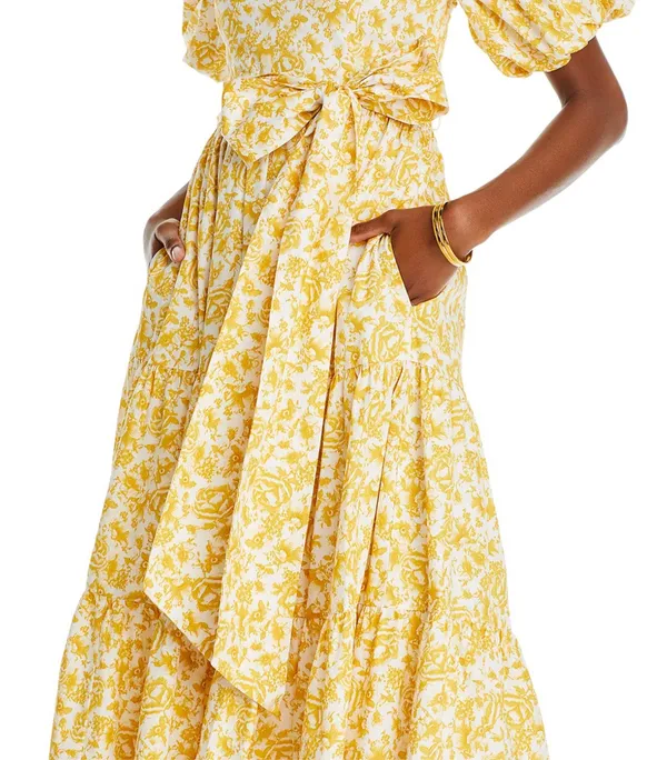 AQUA Floral Off-The-Shoulder Maxi Dress - Image 6