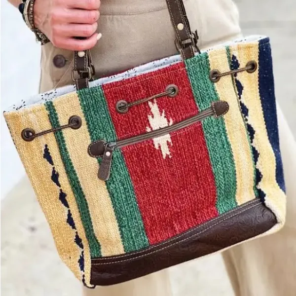 MYRA Bag Radiant Red Bucket Bag Western Cowgirl Boho Purse Large - Image 2