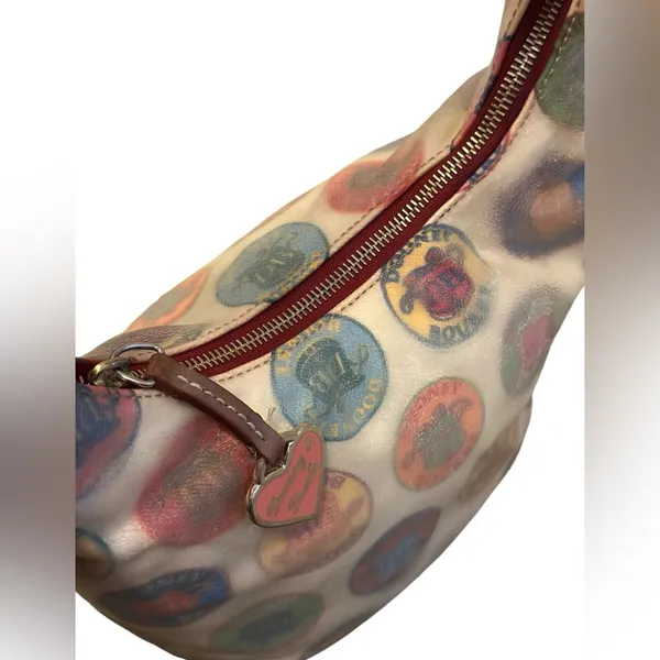 Y2K Vintage Dooney and Bourke Canvas Coated Small Shoulder Bag - Image 7