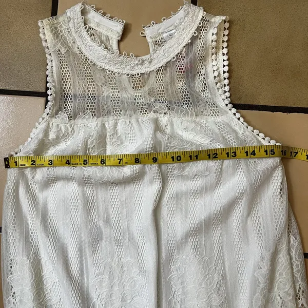 No Boundaries Womens White Lace Dress S Cottagecore Prairie Romantic Coastal Cowgirl Lace - Image 11