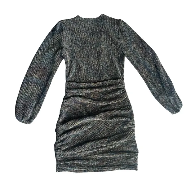 ASTR the Label Women's Meredith Metallic Long Sleeve Dress Size Medium - Image 10