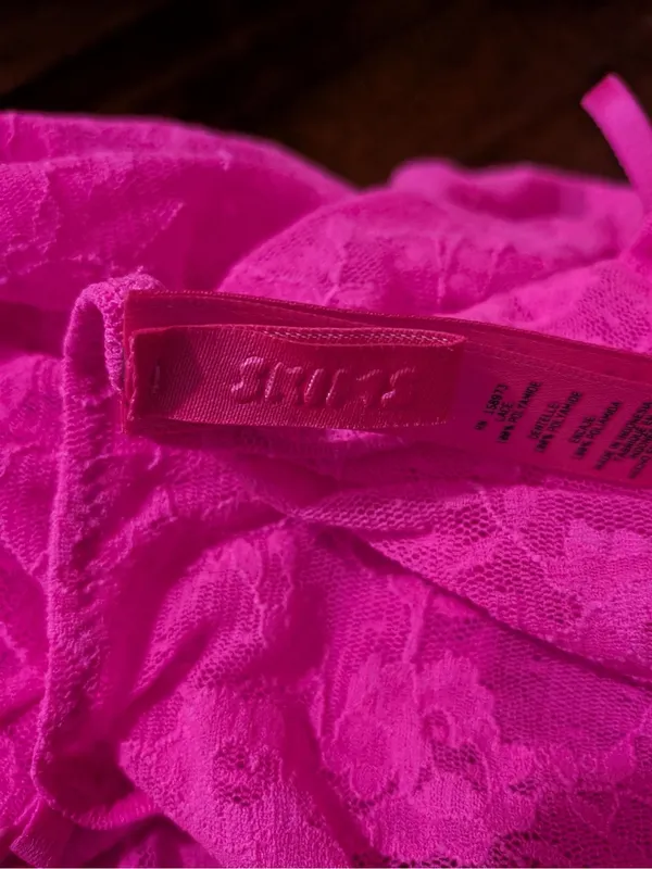 Skims Hot Pink Lace Maxi Slip Dress Size Small - Image 3