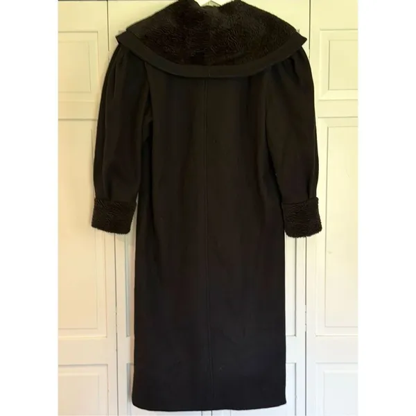 Fashion By Jill black 1970’s Vintage Union maker tag wool peacoat - Image 13