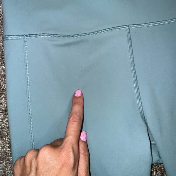 Vuori Daily Leggings Women Medium Blue Good VW446 High Rise Drawstring - Image 5