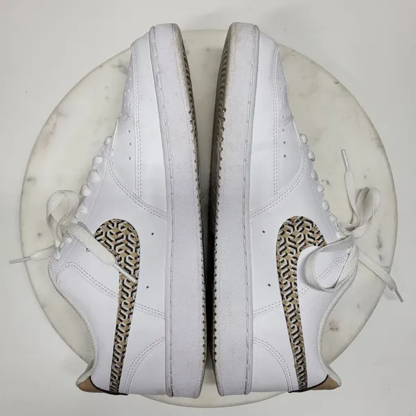 Nike Court Vision Low Next Nature x United Sneakers Womens 11 White Tan Leather - Image 11