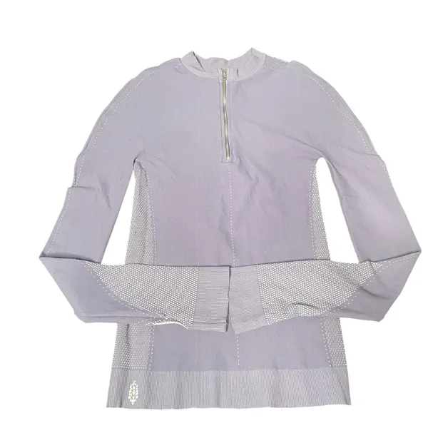 FP‎ Movement Free People Free Throw Quarter Zip Long Sleeve Lavender Purple M/L - Image 2