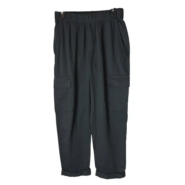 Gap Cargo Pants Women Small Black Elastic Waist Broken Twill Utility Streetwear - Image 2