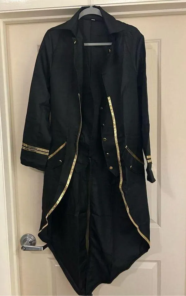 NEW Mens Steampunk Victorian Jacket Gothic Tailcoat Costume M - Image 3