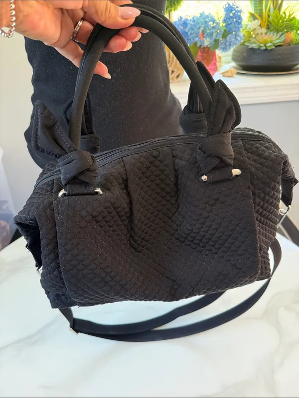 Vera Bradley Black Quilted Small Top-Handle Satchel - Image 7