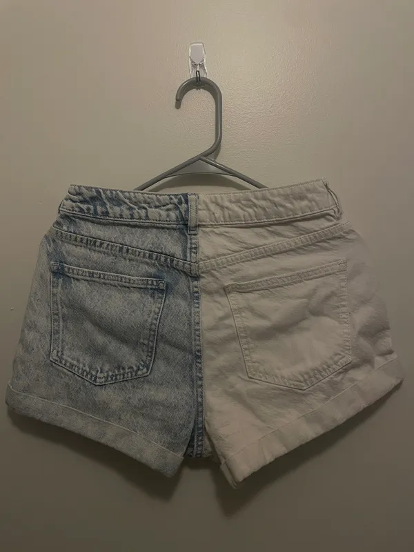 PacSun Color Block Split Jean Shorts - Image 2
