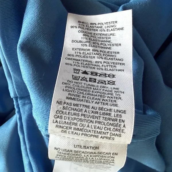 ASOS Design Long Line Tankini Bikini Top Blue Size 8 NWT - Image 7