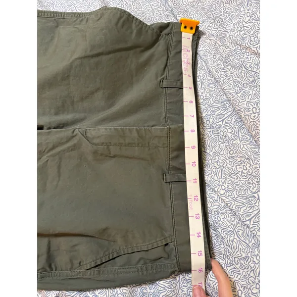 Gap Women Size‎ 10 Olive Green Straight Khaki Pants High Rise Zip Pockets Cotton - Image 5