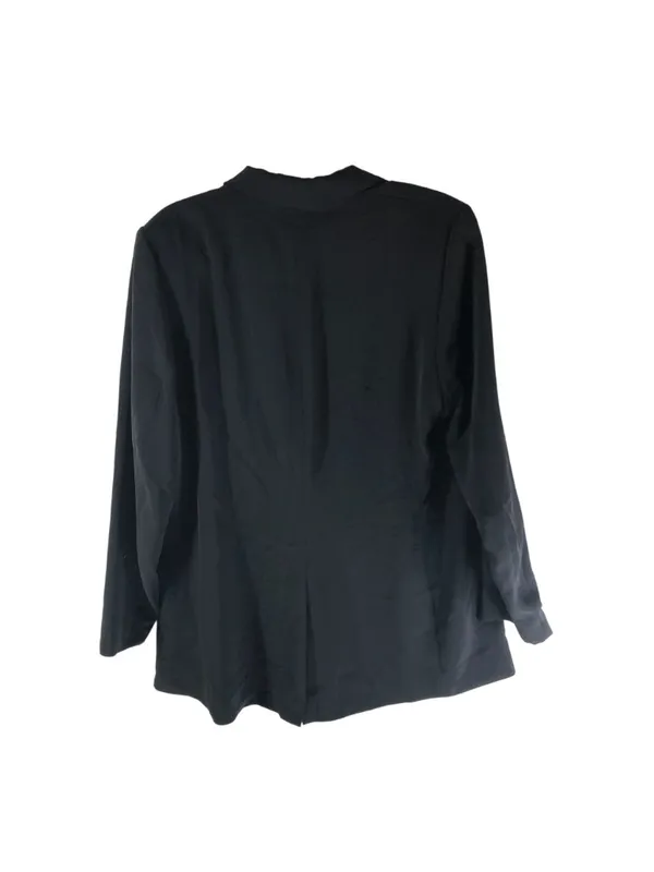 H&M Black Double-Breasted Blazer Jacket Womens Size L - Image 2