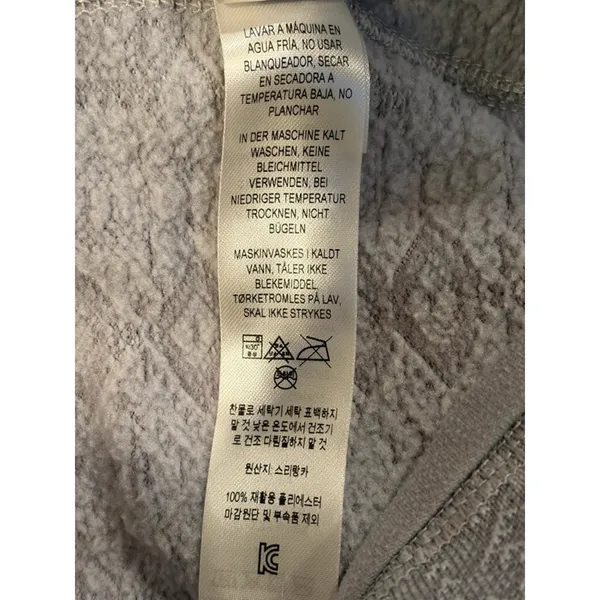 Patagonia Women Gray 1/4 Zip Fleece Pullover Geometric Diamond Knit XS 25618 - Image 7