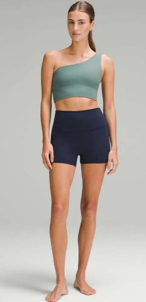 NWT Lululemon Align Asymmetrical Sports Bra Medium Forest Color Size 10 - Image 3