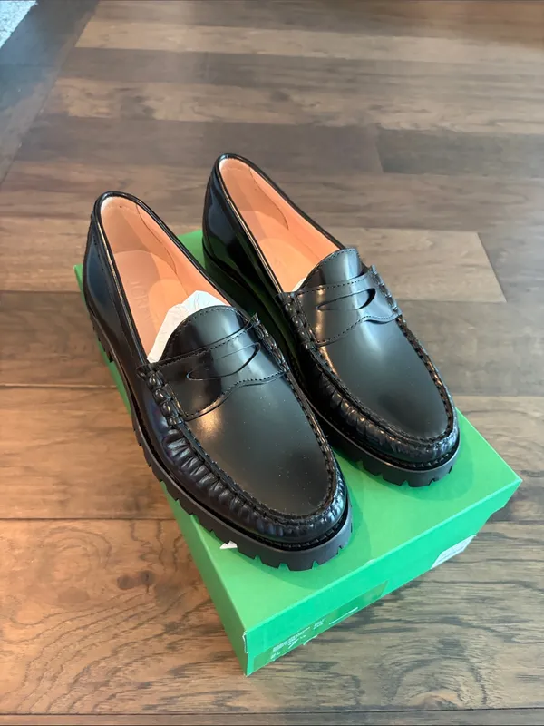 New in Box JCrew Winona Lug-Sole Penny Loafers in Italian Spazzolato Sz 7.5 - Image 6