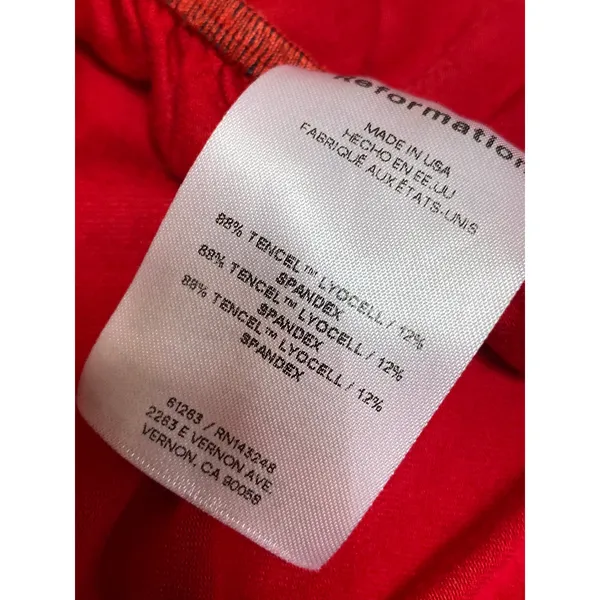 Reformation Women's Red Halter Cowl Sleeveless Open Back Blouse Tank Top Size S - Image 4