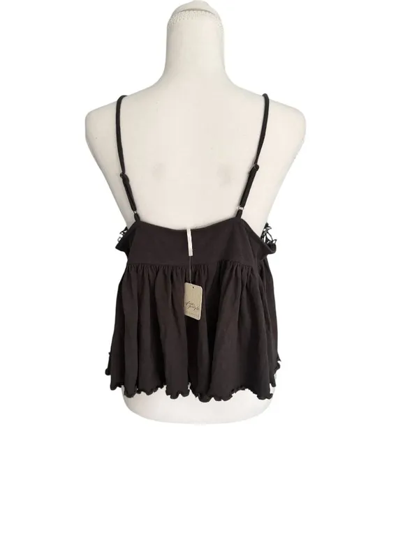 FREE PEOPLE Black Floral Swing Tank Top Size Small NEW NWT - Image 5