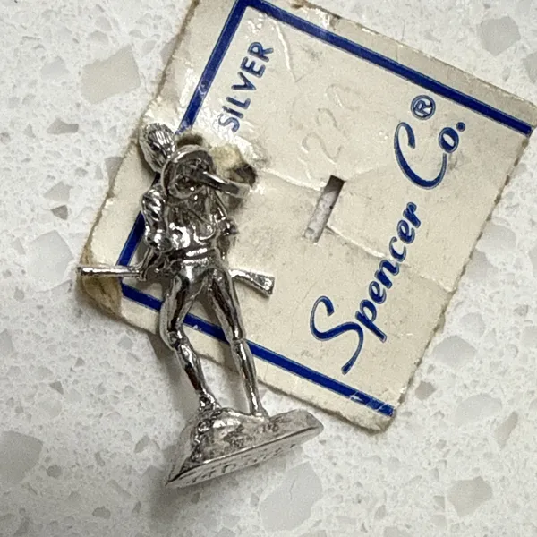 VINTAGE ESTATE SPENCER CO. 925 STERLING SILVER‎ Minute Man CHARM - Image 2