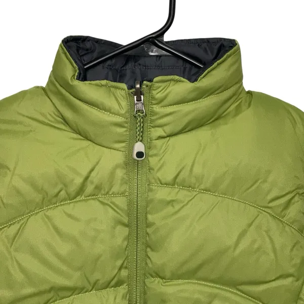 LL Bean Women M Quilted Reversible Goose Down Cold Weather Green Puffer Vest‎ - Image 7