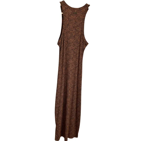 Billabong Tomboy Tank Maxi Dress S Brown Print Surf Boho Beachy Summer‎ Casual - Image 3