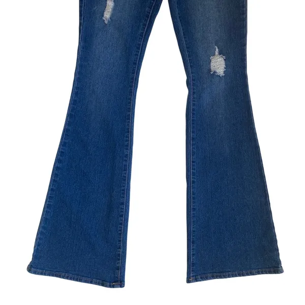 Articles of Society Indianola Distressed Flare Jeans Womens 7/28 Blue - Image 3