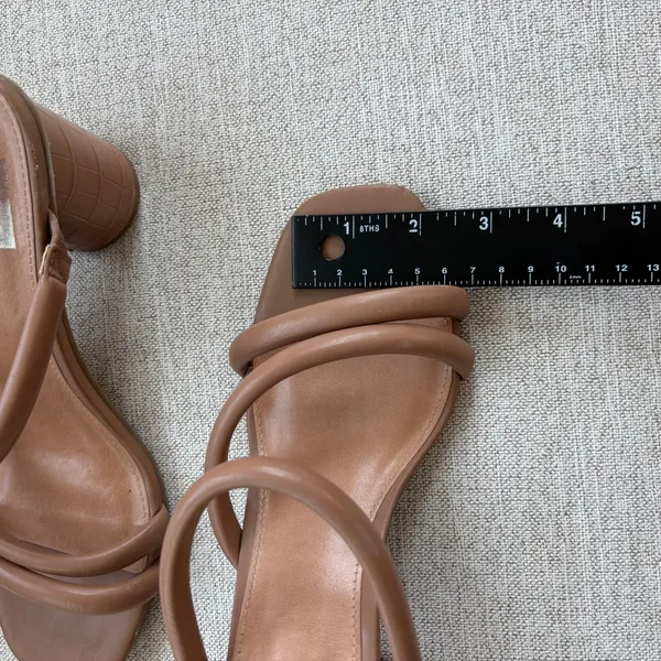 DV Dolce Vita Priana Tan Puffy Strappy Block Heel Sandals Summer Heels Size 8 - Image 14