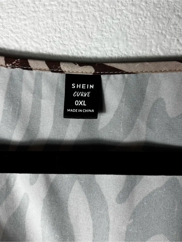 SHEIN Curve Zebra Print Twist Front Dress Plus 0XL (12) - Image 5