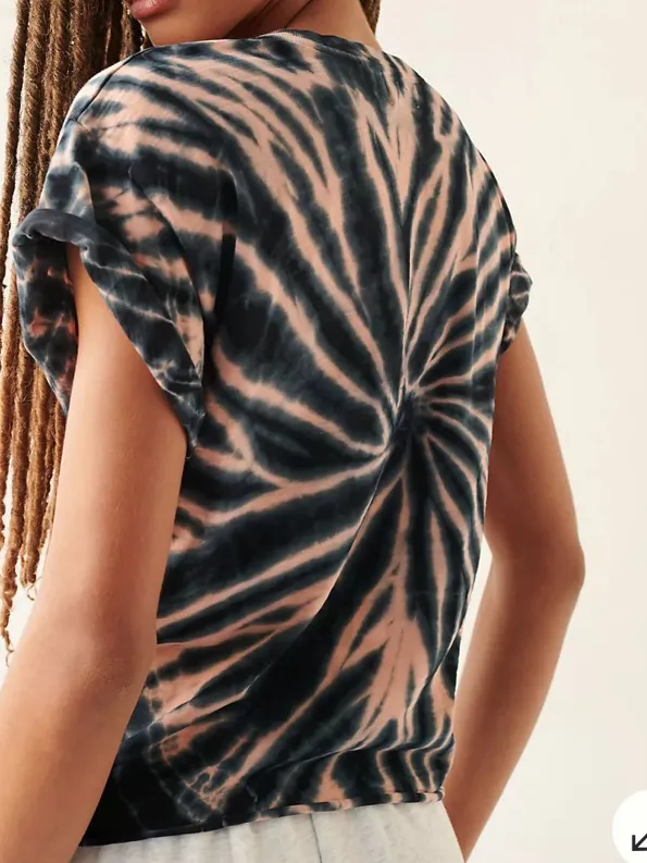 Nation LTD Tie-Dye Snap Shoulder Tee Size Medium | Blue‎ & Pink | Anthropologie - Image 11