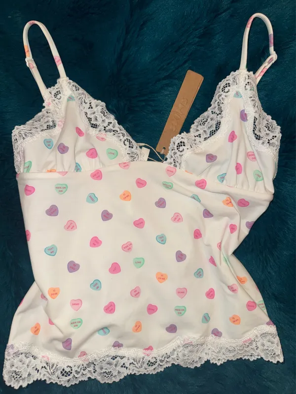 SKIMS Lace Fits Everybody Triangle Cami🩵 - Image 2