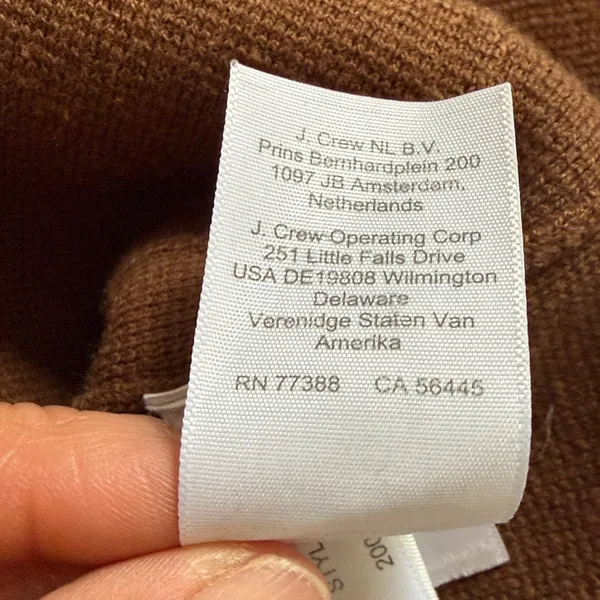 J. Crew Brown V-Neck Button Front Cardigan Sweater Blazer Merino Wool Blend - Image 7