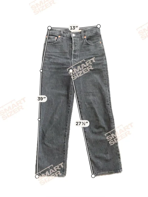 Levi’s Ribcage Straight Ankle Jeans W26 Black - Image 7