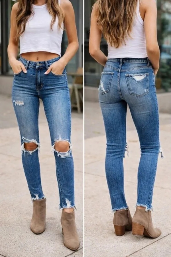 altard state Super Skinny Ankle Distressed Women's High Rise Jeans. Size 3/27 - Image 2
