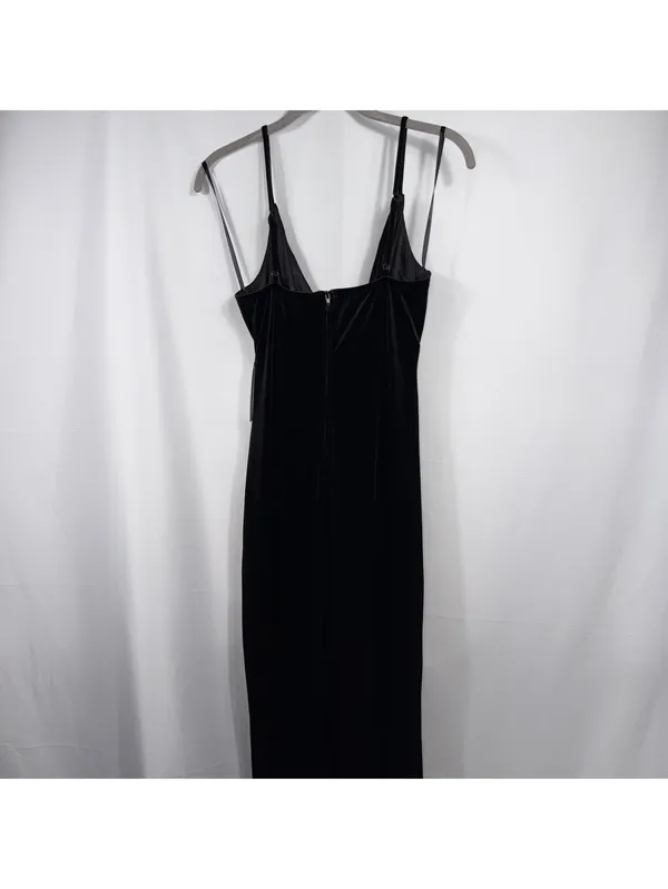 Premier Amour Black Velvet Cowl Neck Dress Size 6 NWT - Image 10