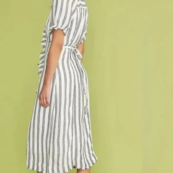 Anthropologie Pilcro Ruffle collar button down dress NWT - Image 3
