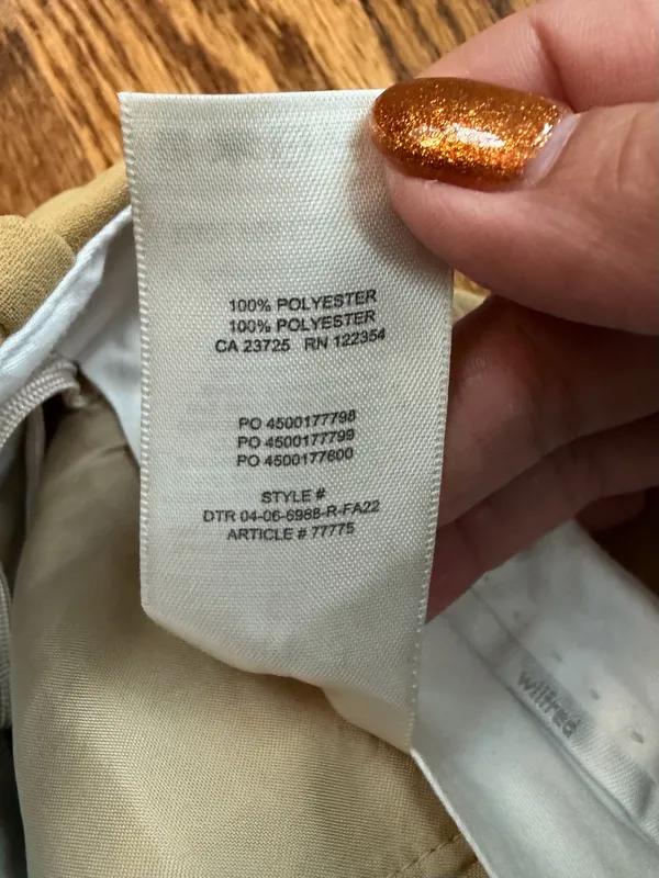Aritzia Wilfred The Effortless Pant Size 4 Gold Camel Beige Wide Leg - Image 10