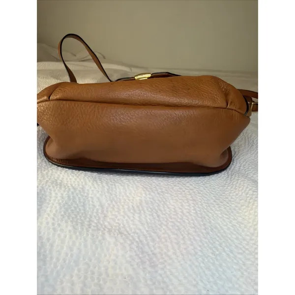 Lauren Ralph Lauren Leather Saddle Crossbody Handbag Purse - Image 7