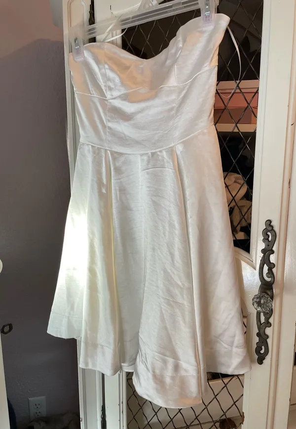 Altar'd State strapless mini satin dress - Image 3