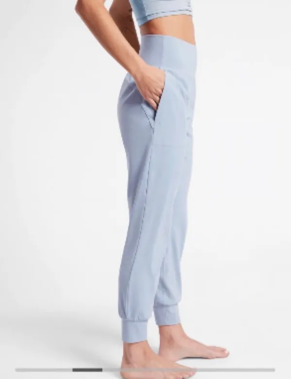 Athleta Light Blue Salutation Joggers - Image 3
