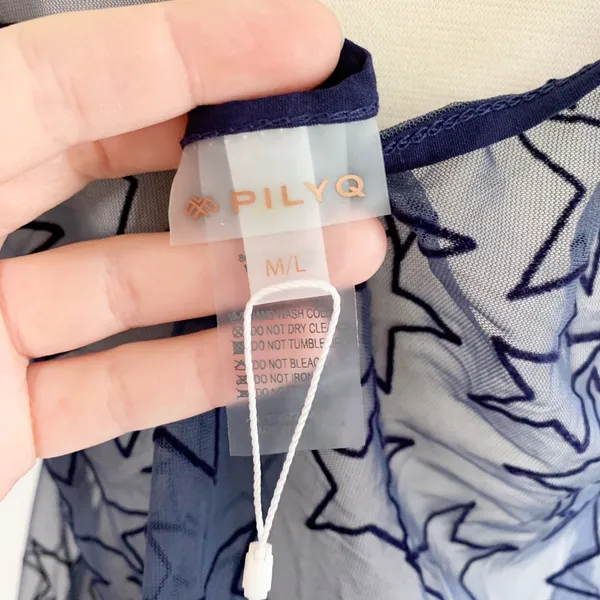 PilyQ Starry Dress in Starlight Swim Coverup Navy - Image 9