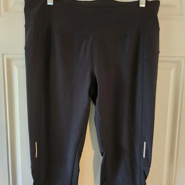 Buckle BKE Sport Black Pink Trim Active Leggings Women’s Large Stretch Zip Pocket Yoga - Image 4