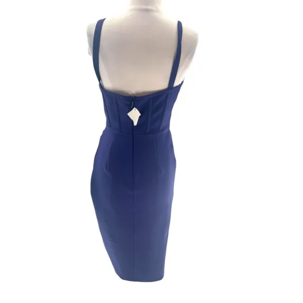 NWT‎ Akira SEE YOU SOON BANDAGE MIDI DRESS WITH HIGH SLIT NAVY sz L - Image 10