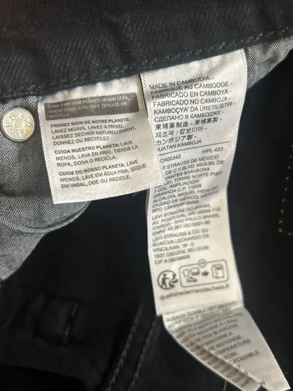 Levis 501 Black Jeans W27 L30 Raw Hem - Image 8