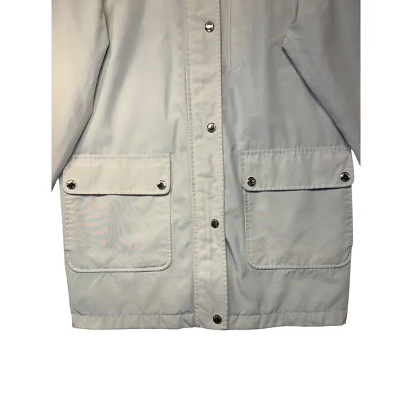 Kate Spade New York Hooded Barn Rain Jacket Cream Ivory Luxury Girly Small‎ - Image 5