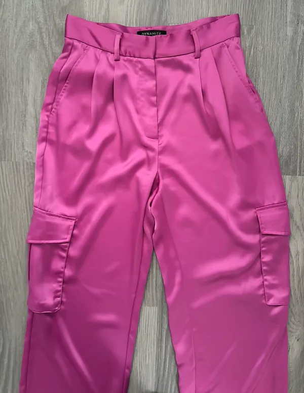 Dynamite Satin Cargo Pants - Image 4